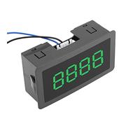 Contador digital SustVita con pantalla LED brillante de 4 dígitos, contador digital CC 0-9999 para equipos de automatización, cuenta con memoria de apagado y cable (Verde)