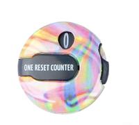 Contador, dispositivo de mano de plástico de 3 x 3 x .4 cm con función de reinicio táctil, ligero y fiable para hasta 12 disparos, adecuado para golfistas y principiantes (arcoíris)