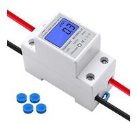 Contador Electrico, Contador de Energía Digital, Medidor de energía monofásico, 230V 5 (80) A Medidor de Energía Riel DIN con Pantalla Digital, Medidor Consumo Inteligente LCD Digital Eelectrico