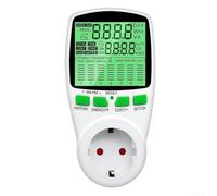 Contador Eléctrico Digital 3680W Monitor Consumo LCD(EU) | Pantalla LCD clara, mide voltaje corriente potencia, coste energético visible, uso interior seguro