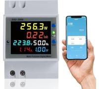 Contador eléctrico monofásico wifi AC40-300V 100A Medidor de energía, Amperímetro voltímetro eléctrico en carril DIN Monitor del consumo de energía digital APP TUYA Instrucciones en italiano