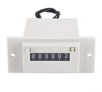 Contador electromagnético, CSK6-YKW Contador de pulsos de 6 dígitos 0-999999, pantalla digital de alta velocidad DC 12V para automatización industrial