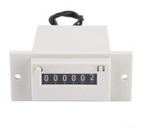 Contador electromágnetico de 6 dígitos 0-999999 DC 12V de CSK6-YKW para aplicaciones de automatización industrial, petróleo, textil y maquinaria
