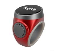 Contador electrónico de anillo manual con pantalla LCD, recuento digital recargable tipo C para tejer puntada de hileras, ajuste ajustable autobloqueo (rojo)
