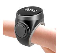 Contador electrónico de dedos - Clicker digital de 4 dígitos para tejer ganchillo Coaching | Diseño de ABS con pantalla LCD, botón de conteo manual, rastreador de números portátil para deportes
