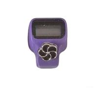 Contador electrónico de dedos, mini pantalla LED, puntada de mano para actividades de ganchillo, contar, hacer clic, seguimiento, deportes, para puntuación, fila de aula (morado)
