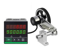 Contador electrónico de Longitud de Rueda rodante, codificador rotatorio de Longitud Digital con Rueda rodante y Alarma de zumbador, función de conteo Positivo, Rango 0-999999, for línea de Pesca