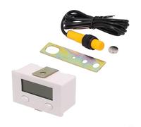 Contador electrónico de pantalla digital con interruptor de sensor magnético, contador de perforaciones de 5 dígitos para automatización industrial, rango 0-99999, frecuencia de 20 Hz, blanco (5