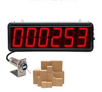 Contador electrónico de pantalla digital con sonda dual, pantalla LED de 6 dígitos y distancia de detección de 30 m para aplicaciones de conteo industrial