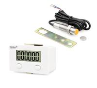 Contador electrónico de pantalla digital para uso industrial, 5 o 6 dígitos con interruptor de sensor magnético, contador automático de punzones de inducción, batería AA de 1,5 V, contador de 6 bits