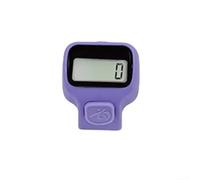 Contador electrónico ergonómico de mano con pantalla LED grande para contar con precisión y comodidad de hasta 99,999 con botón silencioso para uso prolongado (morado)
