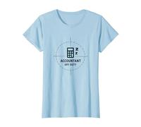 Contador Fuera de Servicio Gracioso Finanzas Profesión Humor Camiseta, Mujer, Azul Bebé, XS