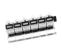 Contador industrial de acero inoxidable, 6 unidades, 4 dígitos, para un seguimiento preciso de la asistencia a eventos, contador manual, acero inoxidable