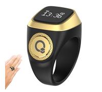 Contador Inteligente - Contador De Cuentas Tasbih | Anillos De Dedo De Moda Recargables De 40 MAh Con Caja De Carga | Múltiples Idiomas Tasbih Contra Oración Para Hombres Y Mujeres 5 Recordatorios