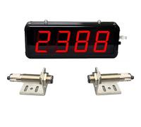 Contador láser Digital con Pantalla LED, Cuenta hasta 9999, Cuenta con sensores Infrarrojos duales y Alcance de 20 m, Ideal para Contar Personas y visitantes con Control Remoto