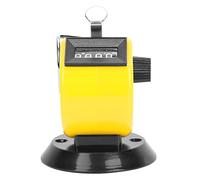 Contador manual BERM Carcasa de plástico ABS de 4 dígitos Rojo, verde, amarillo, azul, negro, naranja, blanco (opcional) Herramienta de conteo manual mecánica con base de gancho y (Amarilla)
