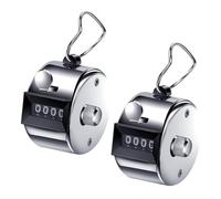 Contador manual de golf de 4 dígitos,Contador de vueltas de mano de 4 dígitos,Cuenta Persona Manual,Medidor de Clic de 4 dígitos,Mini medidor de conteo de mano de metal,Medidor de Persona Golf,2PC