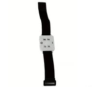 Contador manual de muñeca de plástico para deportes como golf y fútbol, resistente a la intemperie con diseño manos libres, negro (blanco)