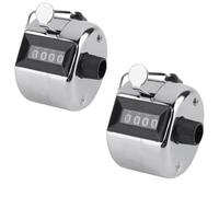 Contador Manual Mecanico, Metálico Contador De 4 Dígitos, Contador Manual De 4 Dígitos, 2 Piezas Contador De Clicker De Mano, Contador De Clicker De 4 Dígitos, Para Golf,Deporte,Entrenador,Escuela