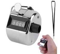 Contador Manual Mecanico,Metálico Contador De 4 Dígitos,Contador Manual De 4 Dígitos,Contador Mecánico de Metal,Contador De Clicker De Mano,para conteo diario,Deportes,Puntuación de golf,Entrenadores