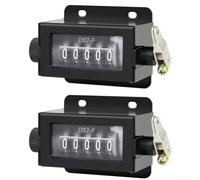 Contador mecánico de 5 dígitos 0-99999 con pulsador manual manual para D67-F, contador de conteo reajustable para embalaje de maquinaria textil