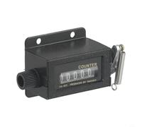 Contador mecánico de 5 dígitos con diseño de espejo de cristal para conteo industrial, modelo TAK-602 reiniciable, negro, rango 0-99999, 55 x 33 mm