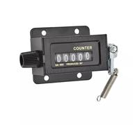 Contador mecánico de 5 dígitos con pantalla de espejo de cristal y función de reinicio para aplicaciones de conteo industrial, color negro (modelo TAK-602)