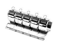 Contador mecánico manual de acero inoxidable Diales giratorios Diseño ergonómico multiusos evaluación de eventos Proyectos de artesanía Contador de números manual