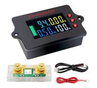 Contador portátil de Coulomb con pantalla a color transparente, perfecto para trabajos de campo y voltajes de laboratorio, prueba de capacidad de corriente, medidor profesional de culomba con pantalla