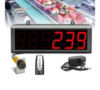 Contador transportador digital automático con memoria de apagado, sensibilidad ajustable para contar objetos 0-999999, ideal para cintas transportadoras de hasta 70 cm
