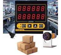 Contador transportador digital LED, rango de conteo de 6 dígitos 1-999999, función de alarma, función de memoria, con distancia de detección de hasta 70 cm