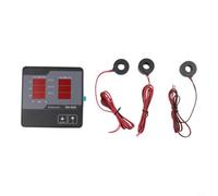 Contador trifásico SEM-06D 220 V digital con 3 sensores (60D 220 V) | Mide corriente trifásica, voltaje, frecuencia; 3 sensores de anillo incluidos, ±1% de precisión, 6 pantallas