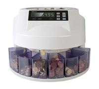 Safescan 1250 EUR Contadora de monedas cuenta valor y clasifica monedas mezcladas de euro - Clasificadora de monedas separando por denominación - Máquina contadora que cuenta monedas de forma continua