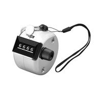 Contadores de mano de 4 dígitos, contadores de mano fáciles de transportar para contar personas eficientes e información empresarial en el espacio público, contador de acero