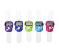 Contadores Electrónicos de Dedos, 6 Piezas Mini Contadores de Dedos Digitales con Luz LED, Contador de Dedos Luz Pantalla LCD de 5 dígitos para inventario, para Golf, inventario, Deportes, avión