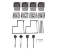 Container Box Rack Acero inoxidable de acero inoxidable 2 niveles Retrazable Jam de condimento Estante de stand para restaurante de cocina Restaurante Durado Espacio resistente (S)
