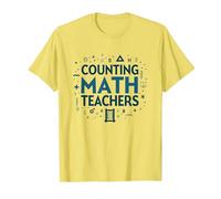 Contando Maestros de Matemáticas Apreciación Símbolos matemáticos Camiseta, Hombre, Limón, XL