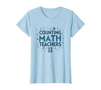 Contando Maestros de Matemáticas Apreciación Símbolos matemáticos Camiseta, Mujer, Azul Bebé, XXL