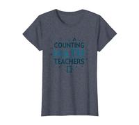 Contando Maestros de Matemáticas Apreciación Símbolos matemáticos Camiseta, Mujer, Azul Jaspeado, 3XL