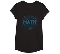 Contando Maestros de Matemáticas Apreciación Símbolos matemáticos Camiseta, Niñas, Negro, Mediano