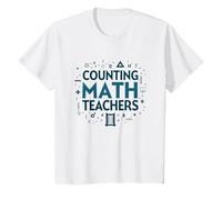 Contando Maestros de Matemáticas Apreciación Símbolos matemáticos Camiseta, Niños, Blanco, 8 años