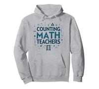 Contando Maestros de Matemáticas Apreciación Símbolos matemáticos Sudadera con Capucha, Unisex para Adultos, Gris Jaspeado, S