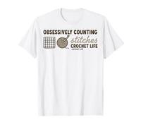 Contando Obsesivamente Puntadas Crochet Vida Humor Camiseta