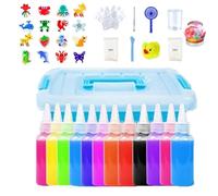 Contcove, Contcove Safe Educational Magic Water Elf Kit, Magic Water Gel Elf Toy Kit, Aqua Fairy Water Gel Kit with Magic Gels and Sea Creature Molds (12 Bottles 12 Molds)