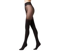 Conte elegant Chance 50 den Pantys para Mujer con Imitación de Medias con Microfibra Diseño Liguero Gruesos Elásticos con Puente de Algodón Lycra Moda Duradero, Negro