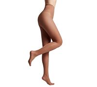 Conte elegant Medias sedosas para mujer con braguita reforzada - Medias finas para mujer extremadamente elásticas - BIKINI 20 color Moca talla 4
