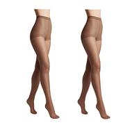 Conte elegant Pack de 2 pantis de mujer resistentes semimate - pantis de mujer finos con bragas marcadas - liso SOLO 20 color Tamaño de pantalla 3