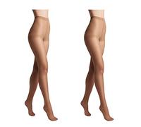 Conte elegant Pack de 2 pantis de mujer resistentes semimate - pantis de mujer finos con bragas marcadas - liso SOLO 20 color Tamaño natural 4