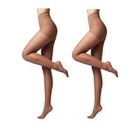 Conte elegant Pack de 2 pantis moldeadores de mujer - ACTIVE 20 DEN - estimula la circulación sanguínea, pantis moldeadores pantis finos de mujer - color Moca talla 4