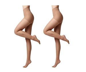 Conte elegant Pack de 2 pantis moldeadores de mujer - ACTIVE 20 DEN - estimula la circulación sanguínea, pantis moldeadores pantis finos de mujer - color Tamaño natural 4